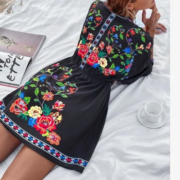 Boho Floral Print Dress - Picture 10 of 16